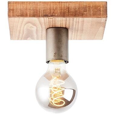 Foto van Brilliant plafondlamp panto 1-lichts - hout - leen bakker