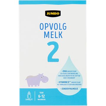 Foto van Jumbo opvolgmelk 2 van 610 maanden 2 x 400g