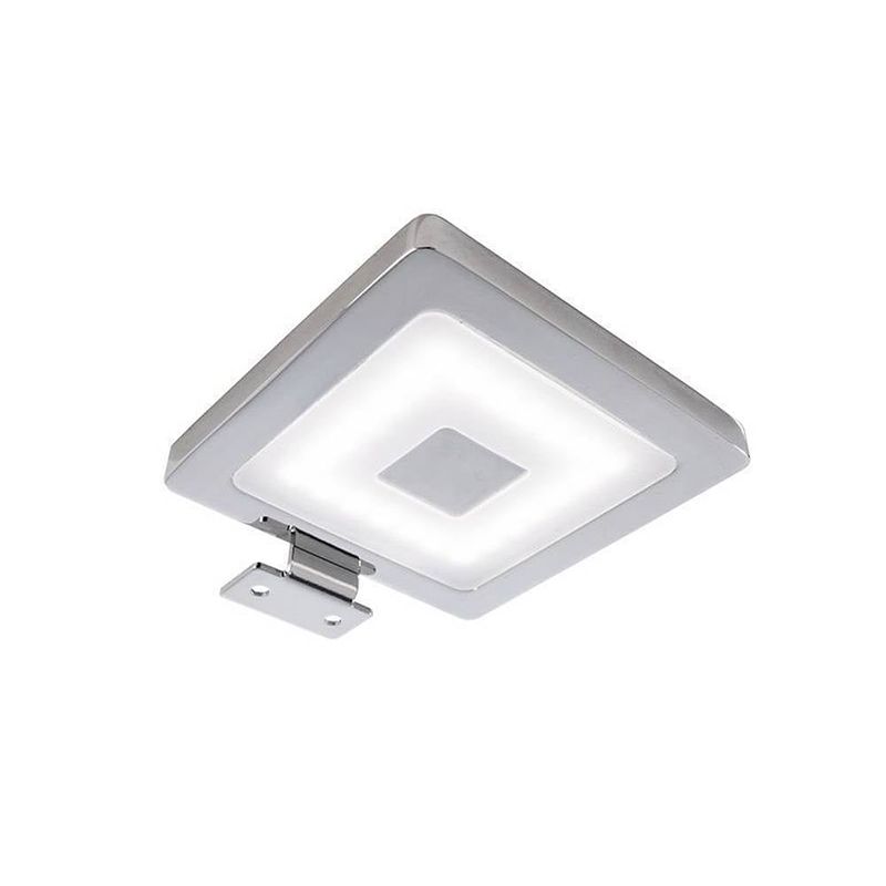 Foto van Deko light spiegel eckig spiegellamp led vast ingebouwd 5 w energielabel: g (a - g) neutraalwit zilver