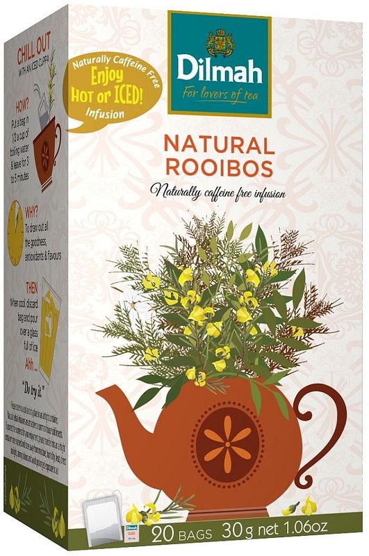 Foto van Dilmah natural rooibos thee