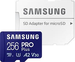 Foto van Samsung pro plus 256gb (2023) microsdxc + sd adapter