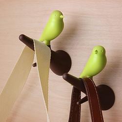 Foto van Sparrow hook kapstokhaken (set van 2) - bruin/groen