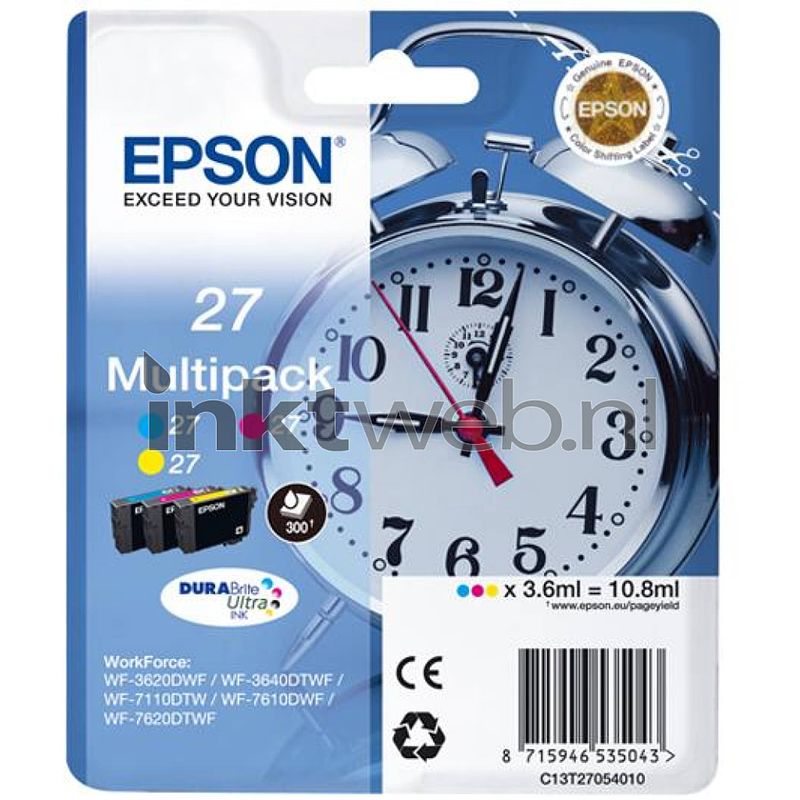 Foto van Epson 27 multipack kleur cartridge