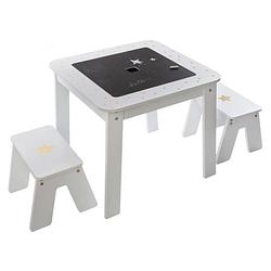Foto van Sphera kindertafel met 2 krukjes - wit - 57x57x51 cm