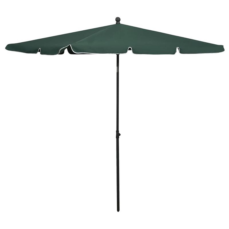 Foto van Vidaxl parasol met paal 210x140 cm groen