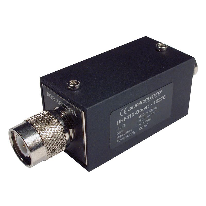 Foto van Audiophony uhf410-boost antenne booster met bnc connector