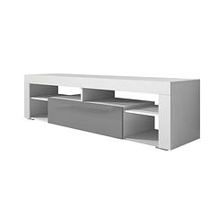Foto van Meubella tv-meubel fancy - grijs - wit - 140 cm