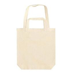 Foto van Beige canvas tas met dubbel hengsel 38 x 42 cm - bedrukbare katoenen tas/shopper