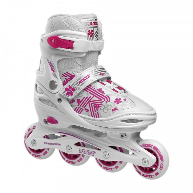 Foto van Roces inline skates roces girls jokey 3.0 wit/roze maat 34-37