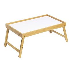 Foto van Orange85 dienblad tray - bamboe - uitklapbare poten - laptoptafel - bedtafel - banktafel - 30x50x4cm - bamboe
