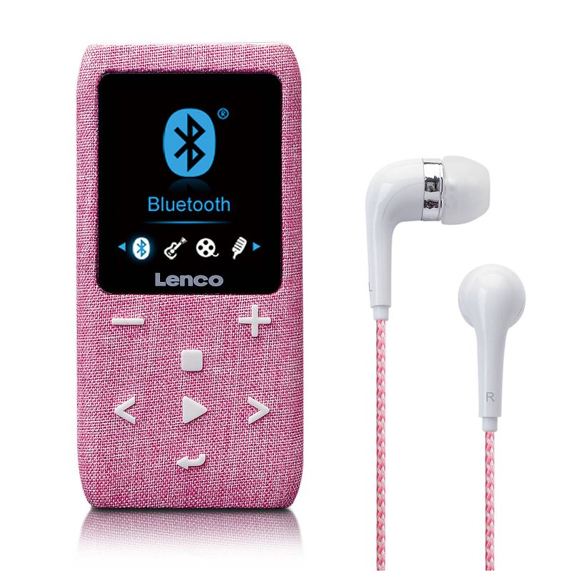 Foto van Mp3/mp4 speler met bluetooth en 8 gb micro sd kaart lenco xemio-861pk roze