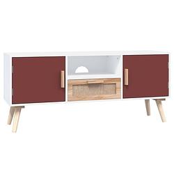 Foto van Vidaxl tv-meubel met deuren 105x30x45 cm bewerkt hout