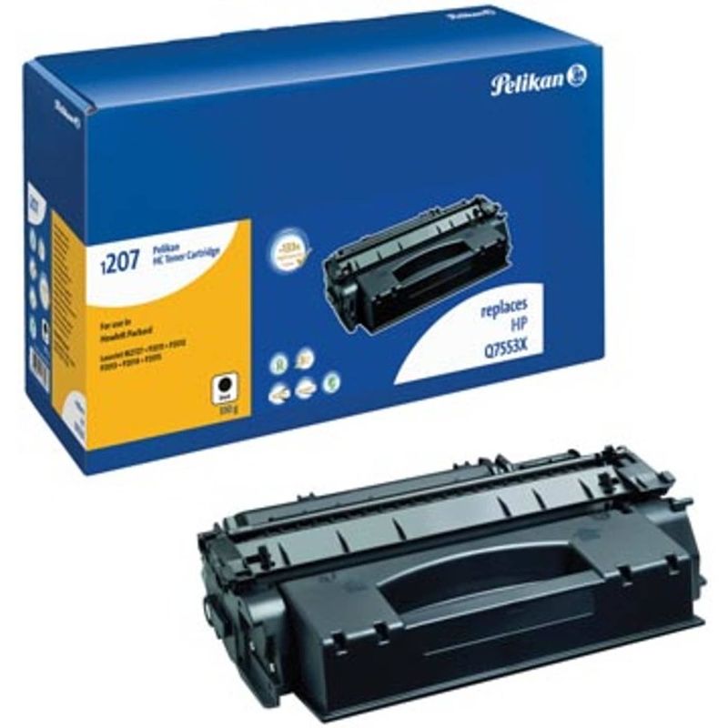 Foto van Pelikan toner zwart, 7000 pagina'ss voor hp 53x - oem: q7553x