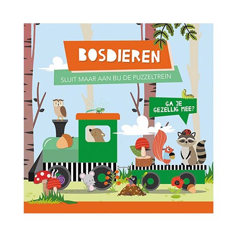 Foto van Bosdieren - boek + treinpuzzel