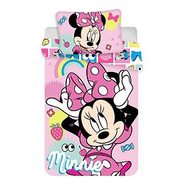 Foto van Disney minnie mouse baby dekbedovertrek pink bow - 100 x 135 cm - katoen