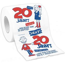 Foto van Toiletrol/wc-papier rol 20 jaar cadeau feestversiering/decoratie - fopartikelen