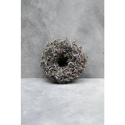 Foto van Couronne krans van mos met bonsai thick white wash ø30cm