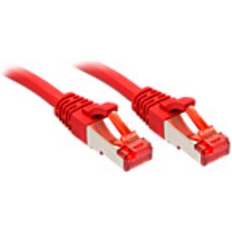 Foto van Lindy 47735 rj45 netwerkkabel, patchkabel cat 6 s/ftp 3.00 m rood 1 stuk(s)