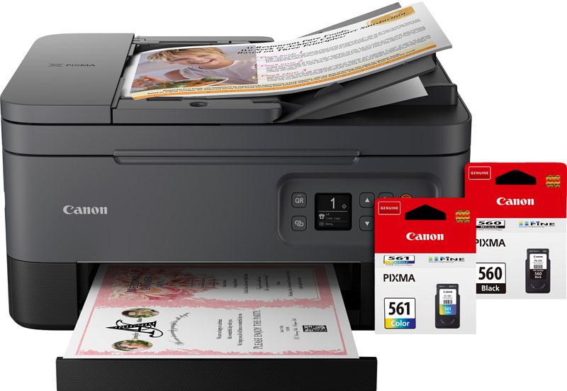 Foto van Canon pixma ts7450a zwart + 1 extra set inkt