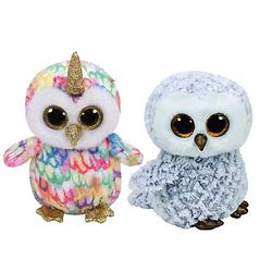 Foto van Ty - knuffel - beanie boo's - enchanted owl & owlette owl