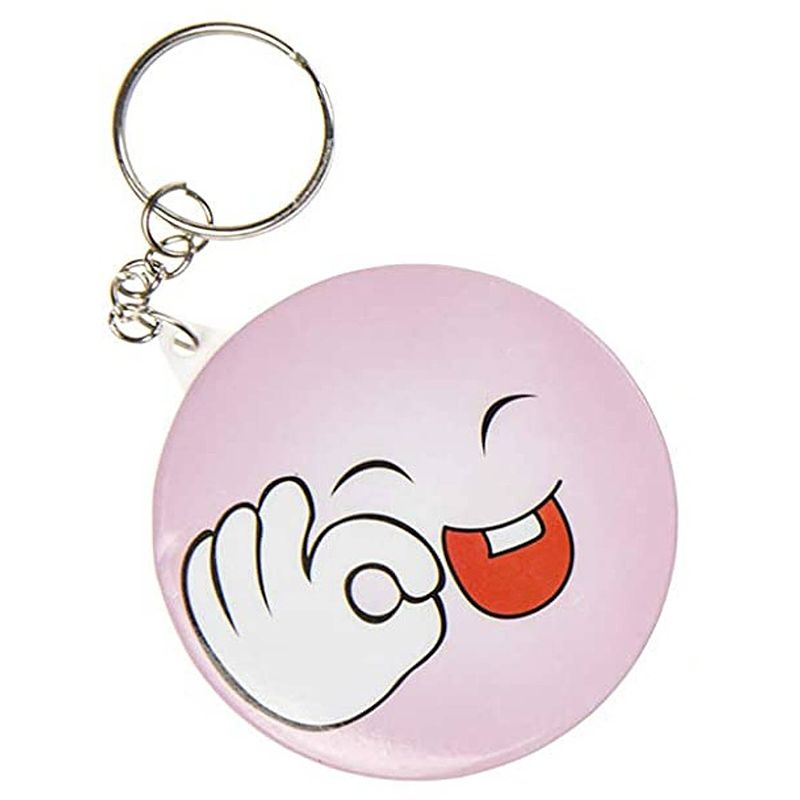 Foto van Lg-imports sleutelhanger smiley junior 5,8 cm roze