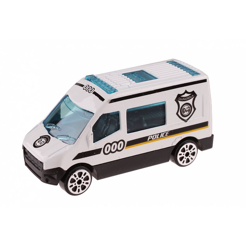 Foto van Lg-imports schaalmodel patrol police politiebus 7 cm wit