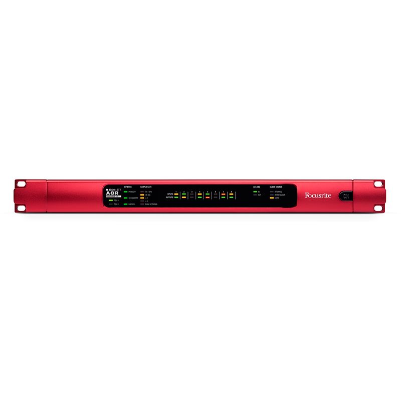 Foto van Focusrite pro rednet a8r 8-channel ad/da dante netwerk converter