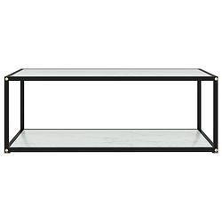 Foto van The living store salontafel 100x50x35 cm gehard glas wit - tafel