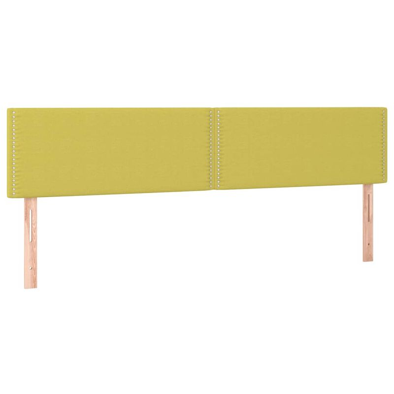 Foto van The living store hoofdbord classic - bedhoofdeinde - verstelbare hoogte - groen - 160 x 5 x 78/88 cm - stof - hout -