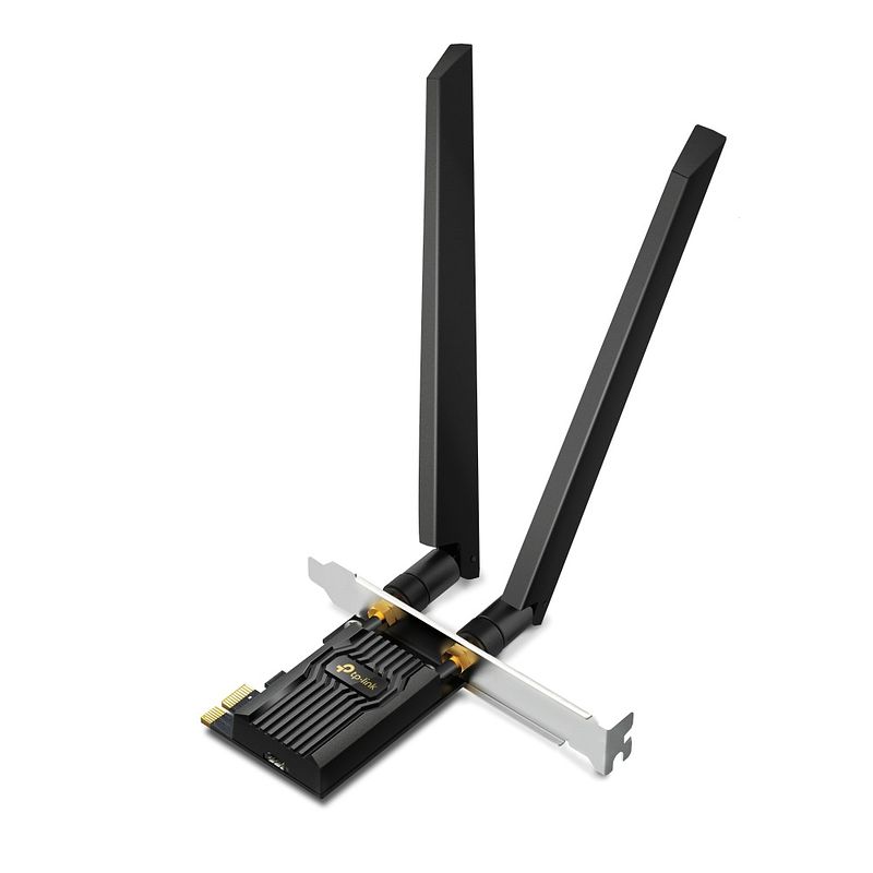 Foto van Tp-link axe5400 tri-band wi-fi 6e bluetooth pciexpress adapter wifi adapter zwart