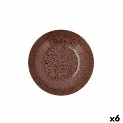 Foto van Diep bord ariane oxide keramisch bruin (ø 21 cm) (6 stuks)