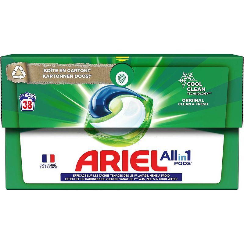 Foto van Ariel all in 1 wasmiddel pods - original - 4 x 38 wasbeurten - voordeelverpakking