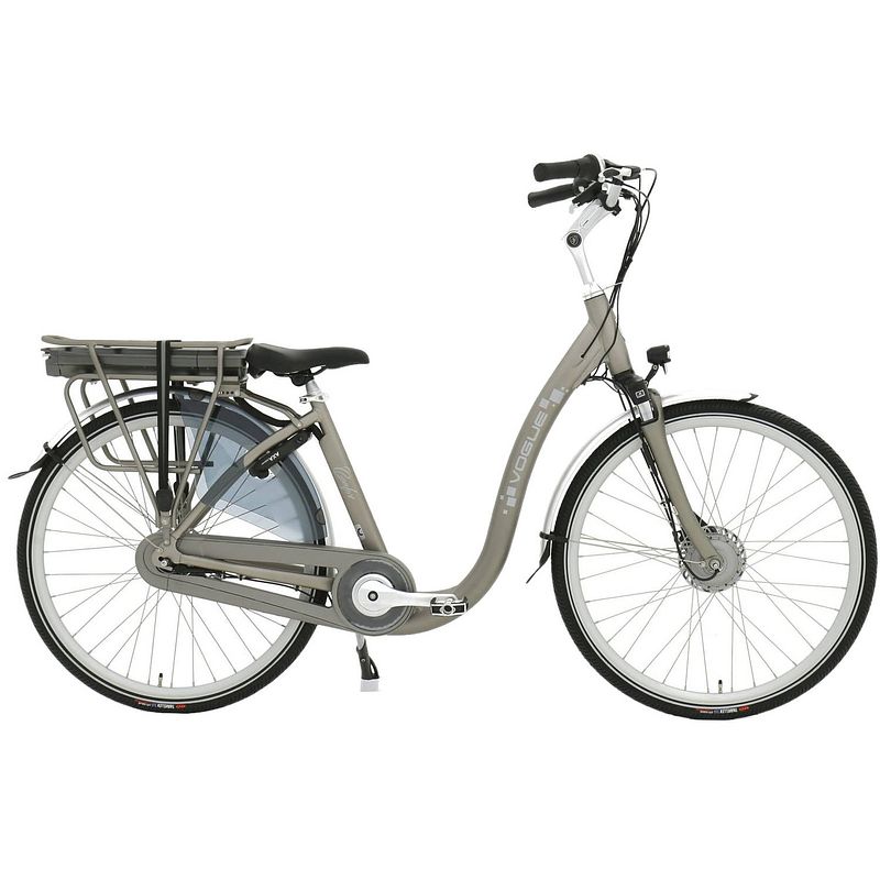 Foto van Vogue elektrische stadsfiets comfort 28 inch 46 cm dames 7v rollerbrake matgrijs