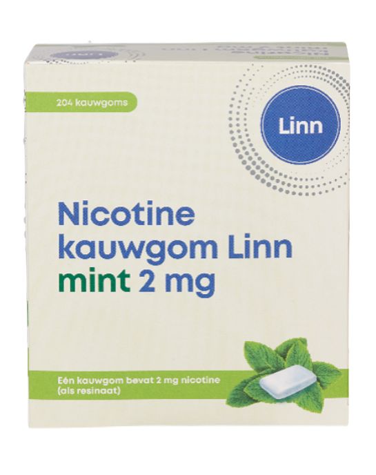 Foto van Linn nicotine kauwgom mint 2mg