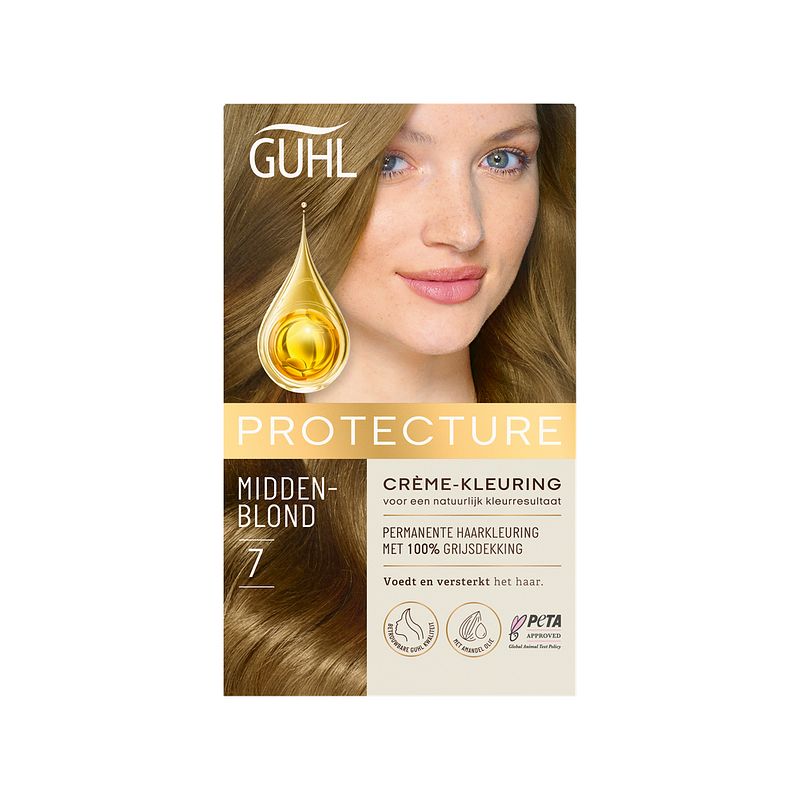 Foto van Guhl protecture crème-kleuring 7 middenblond