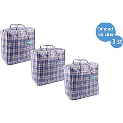 Foto van Discountershop® large opbergtas 65 liter big shopper jumbo shoppers reistas extra groot grote boodschappentas za