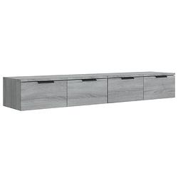 Foto van Vidaxl wandkasten 2 st 68x30x20 cm bewerkt hout grijs sonoma eiken