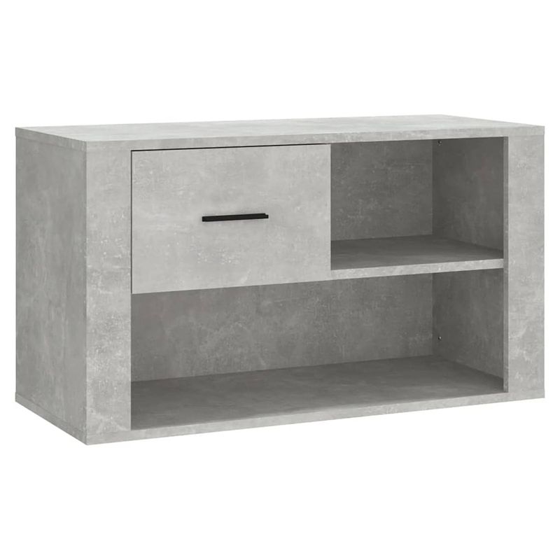 Foto van Vidaxl schoenenkast 80x35x45 cm bewerkt hout betongrijs