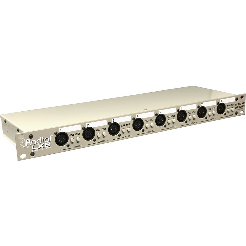 Foto van Radial lx8j rackmount line-level splitter - 8 kanalen + jensen transfo