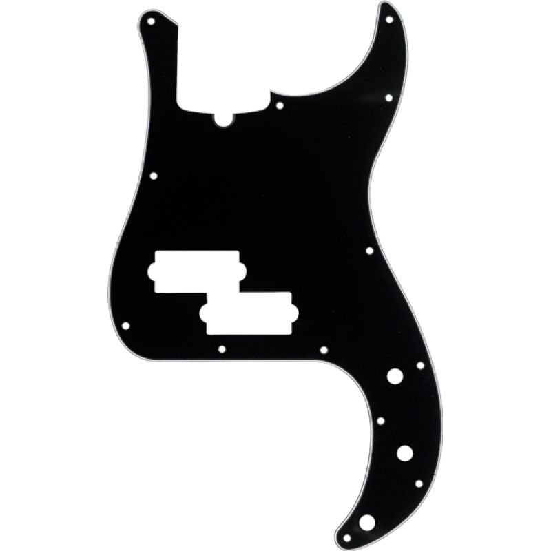 Foto van Fender 13-hole multi-ply modern precision bass pickguard black slagplaat voor fender precision