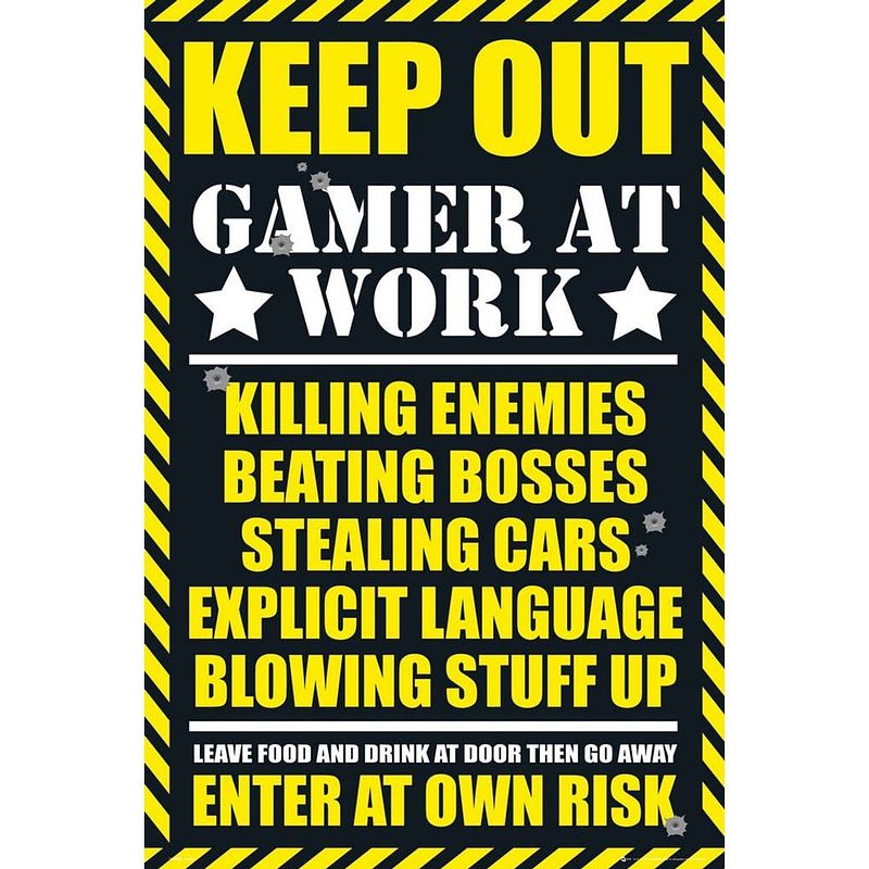 Foto van Gbeye gaming keep out poster 61x91,5cm