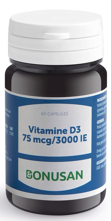 Foto van Bonusan vitamine d3 75mcg 3000ie capsules