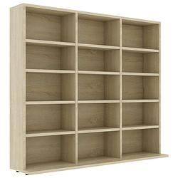 Foto van Vidaxl cd-kast 102x23x89,5 cm spaanplaat sonoma eikenkleurig