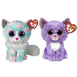 Foto van Ty - knuffel - beanie boo's - opal cat & cassidy cat