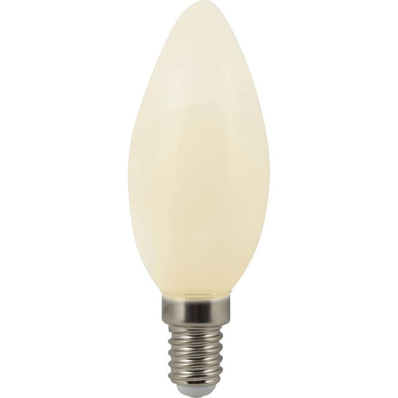 Foto van Heitronic 15027 led-lamp energielabel e (a - g) e14 kaars 4 w = 35 w warmwit (ø x l) 35 mm x 98 mm niet dimbaar 1 stuk(s)