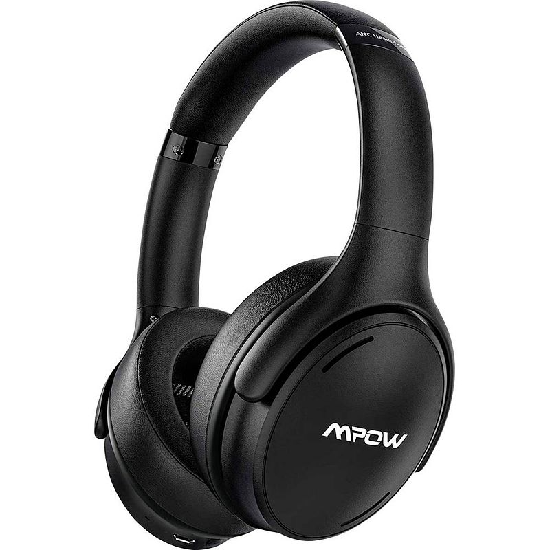 Foto van Mpow h19 pro over ear koptelefoon bluetooth, kabel zwart noise cancelling