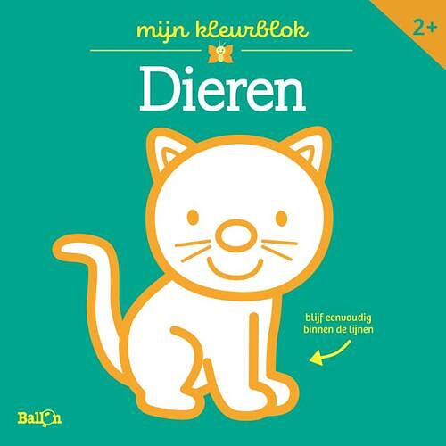 Foto van Kleurblok junior - dieren (dikke lijnen) - paperback (9789403211886)