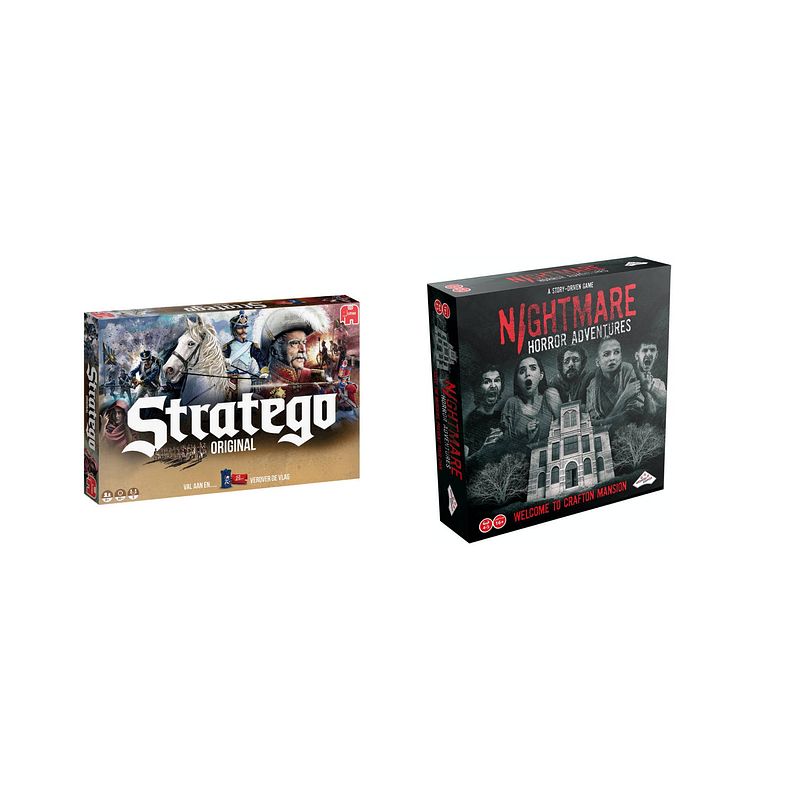 Foto van Spellenset - bordspel - 2 stuks - stratego & nightmare horror adventures