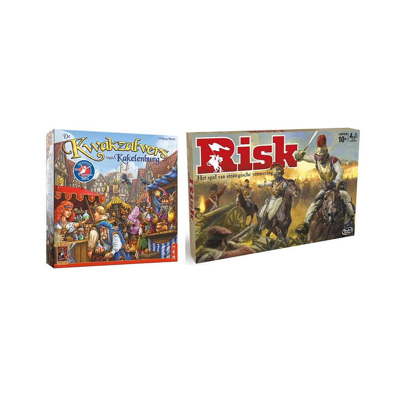 Foto van Spellenbundel - bordspel - 2 stuks - de kwakzalvers van kakelenburg & hasbro risk