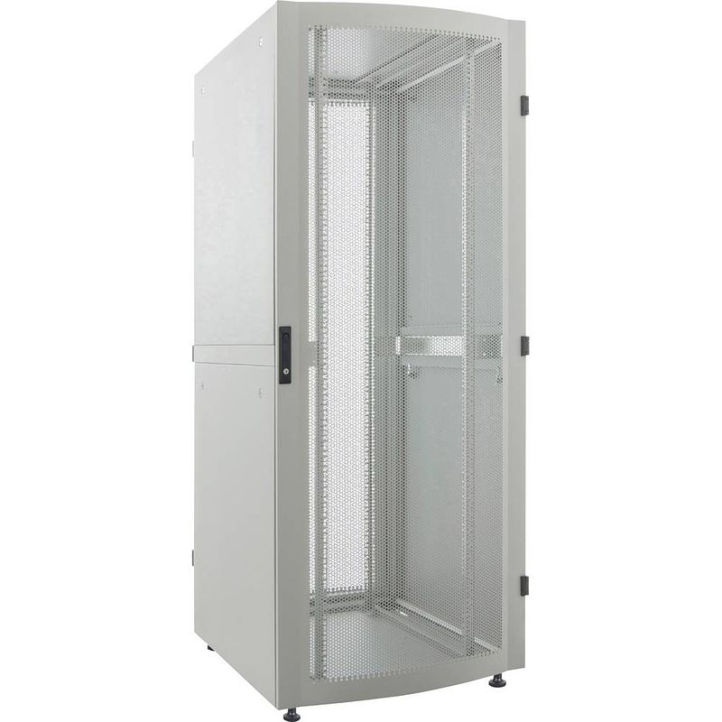 Foto van Intellinet 19 serverschrank premium line 42he 2033x800x1000mm flatp traglast 2000kg grau 19 inch serverkast (b x h x d) 800 x 2033 x 1000 mm 42 he grijs